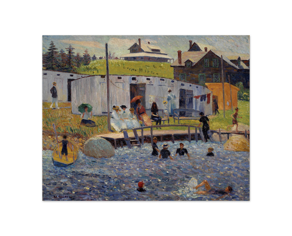 William James Glackens - The Bathing Hour, Chester, Nova Scotia - Compact / Full Bleed / No Frame