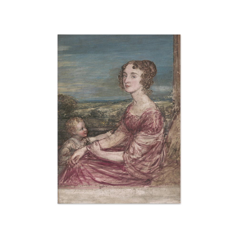 John Linnell - Mrs. William Wilberforce and Child - Compact / Full Bleed / No Frame