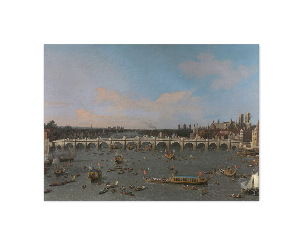 Canaletto - Westminster Bridge, with the Lord Mayor's Procession on the Thames - Compact / Full Bleed / No Frame