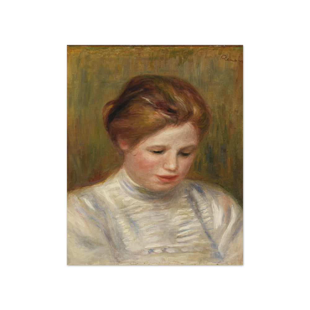 Auguste Renoir - Head (Tête); also called Etude de brodeuse - Compact / Full Bleed / No Frame