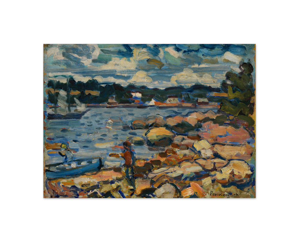 Maurice Brazil Prendergast - Brooksville, Maine (River & Rocks) - Compact / Full Bleed / No Frame