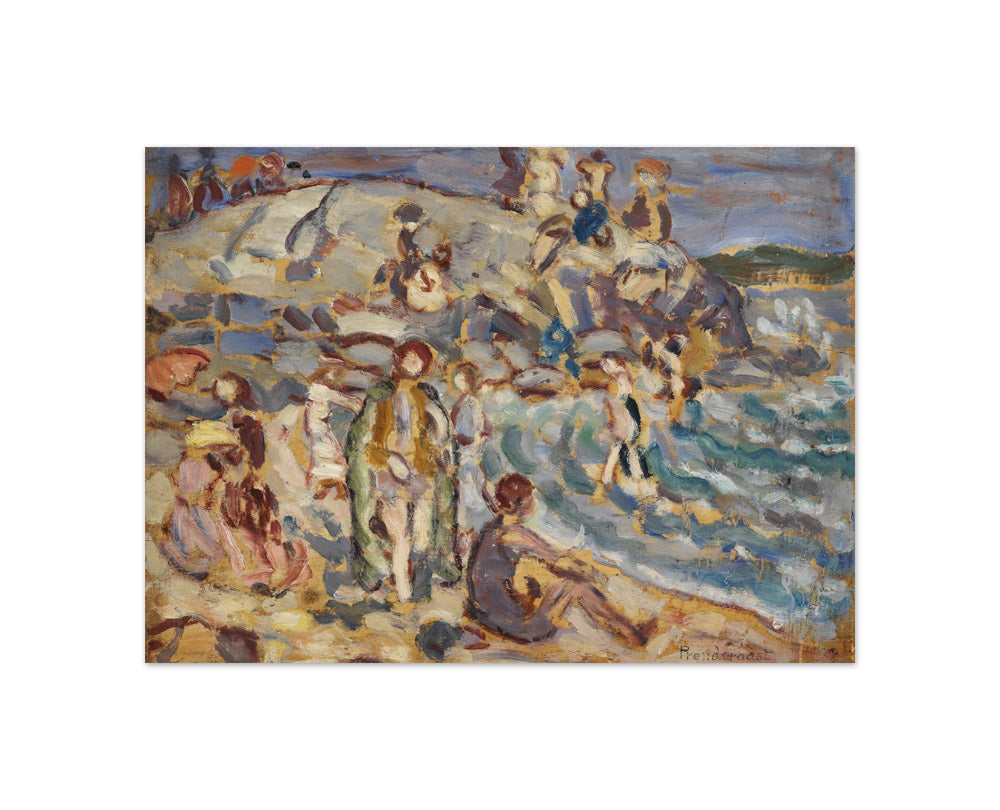Maurice Brazil Prendergast - Beach Scene and Hill - Compact / Full Bleed / No Frame