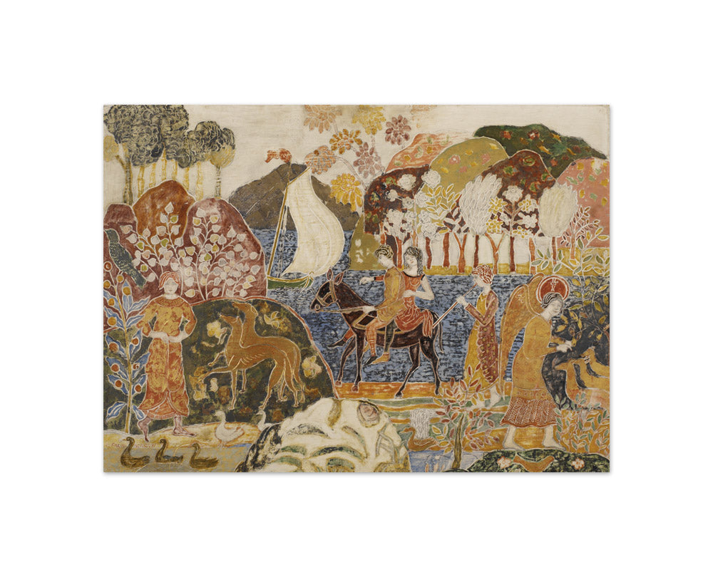 Charles Prendergast - Two Figures on a Mule - Compact / Full Bleed / No Frame
