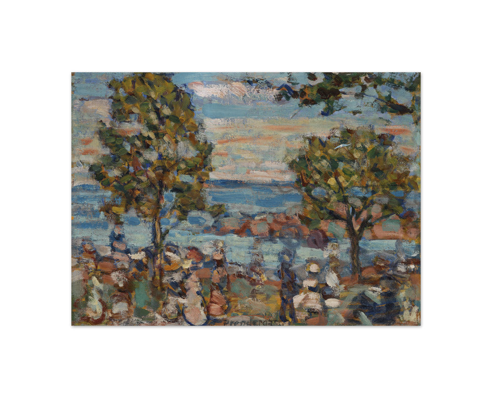 Maurice Brazil Prendergast - Beach Scene with Two Trees - Compact / Full Bleed / No Frame