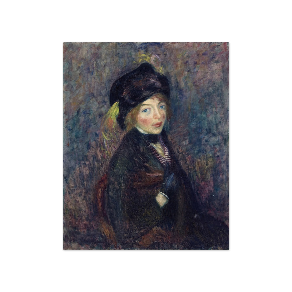 William James Glackens - Head of Girl, Feather in Turban - Compact / Full Bleed / No Frame