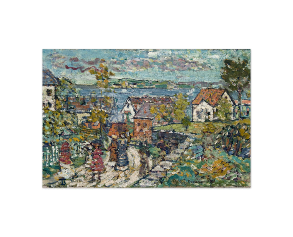 Maurice Brazil Prendergast - Landscape (Road & Town) - Compact / Full Bleed / No Frame