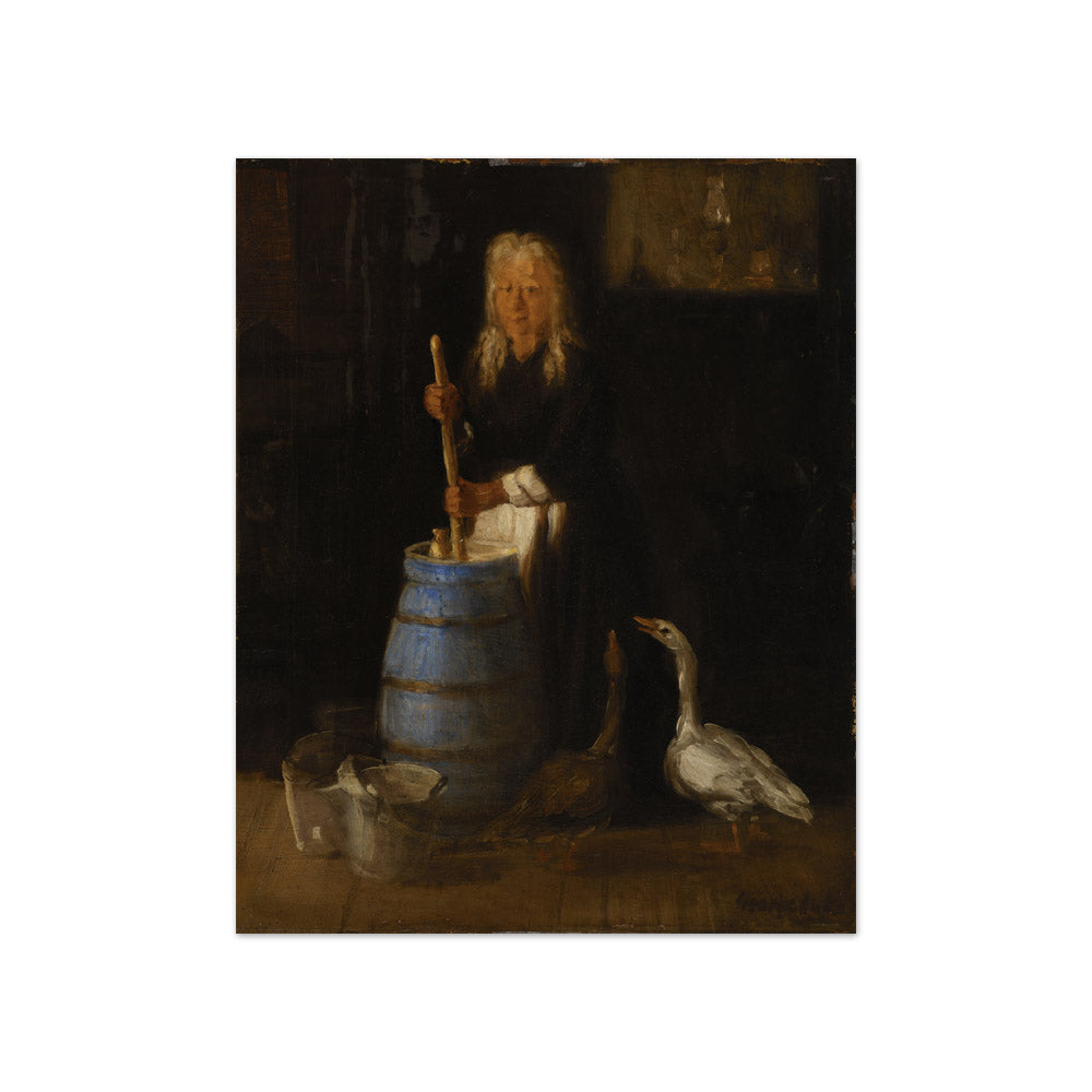 George Benjamin Luks - The Blue Churn - Compact / Full Bleed / No Frame