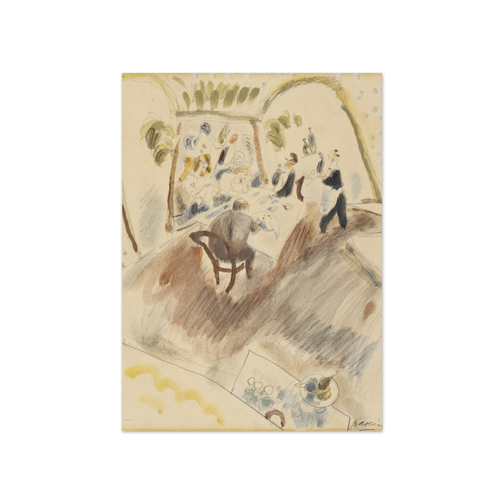 Jules Pascin - Two Men Dining - Compact / Full Bleed / No Frame