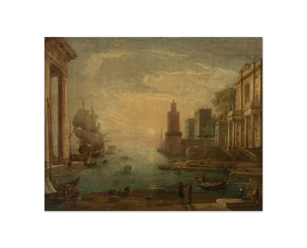 Claude Lorrain - Seaport with Ulysses Restituting Chryseis to Her Father Chryses - Compact / Full Bleed / No Frame