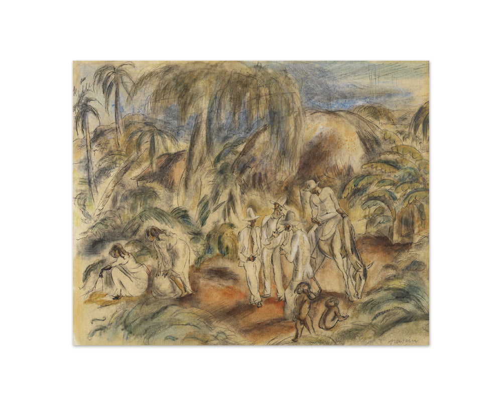Jules Pascin - Figures in Tropical Landscape - Compact / Full Bleed / No Frame
