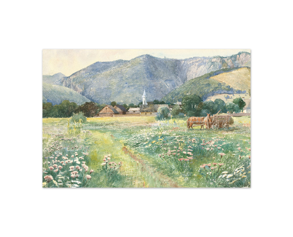 Július Zorkóczy - Landscape with a Blooming Meadow - Compact / Full Bleed / No Frame