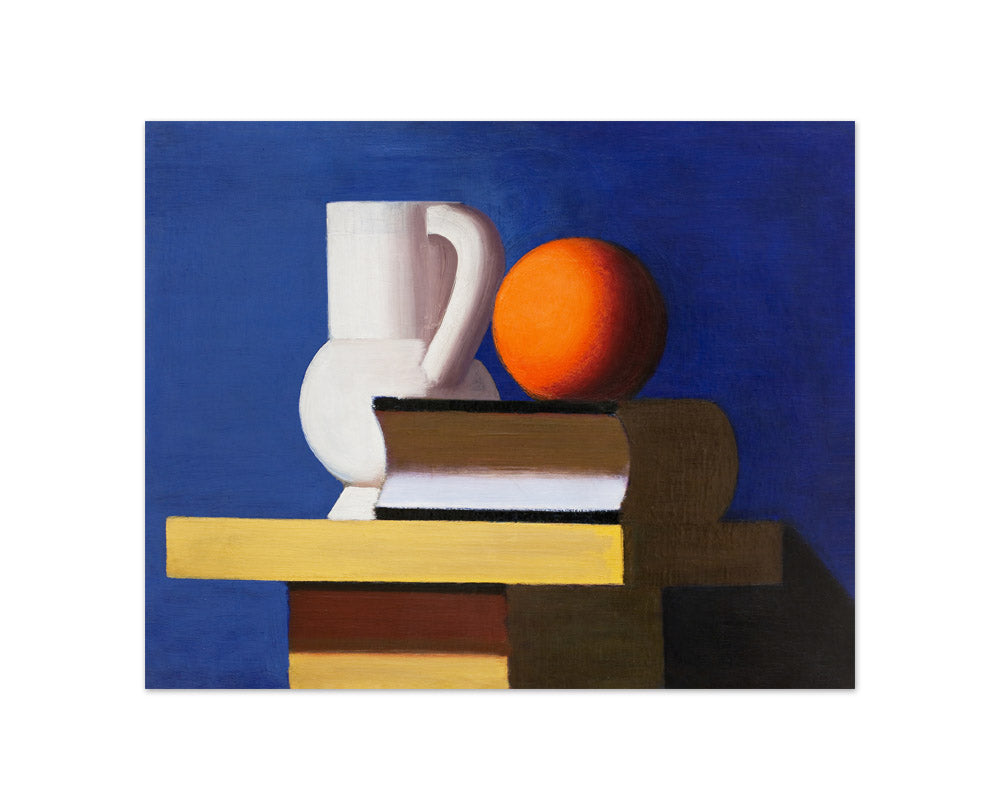Vilhelm Lundström - Arrangement with White Jug, Orange and Book - Compact / Full Bleed / No Frame