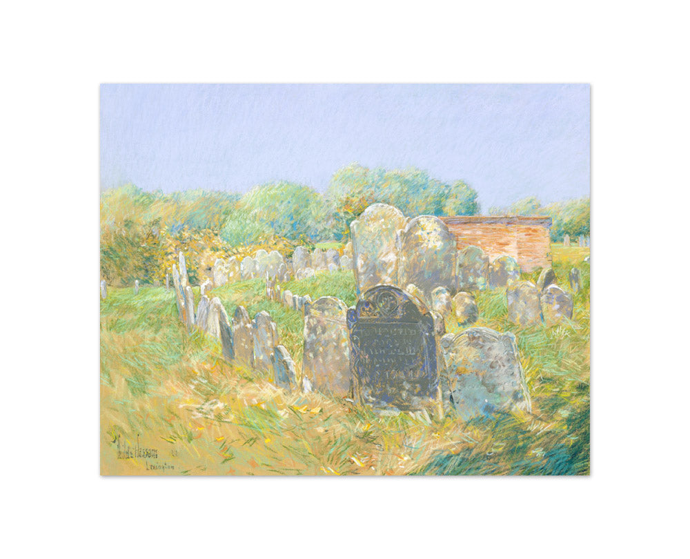 Childe Hassam - Colonial Graveyard at Lexington - Compact / Full Bleed / No Frame