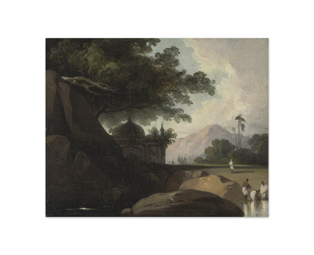 George Chinnery - Indian Landscape with Temple - Compact / Full Bleed / No Frame
