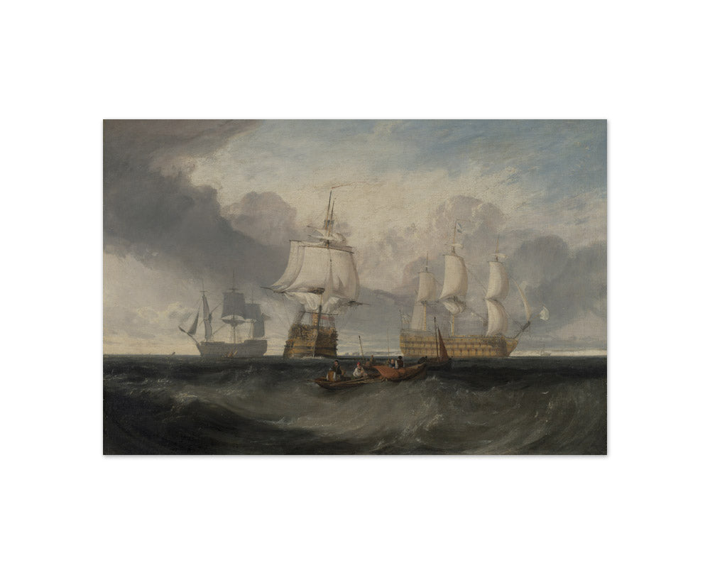Joseph Mallord William Turner - The Victory Returning from Trafalgar, in Three Positions - Compact / Full Bleed / No Frame