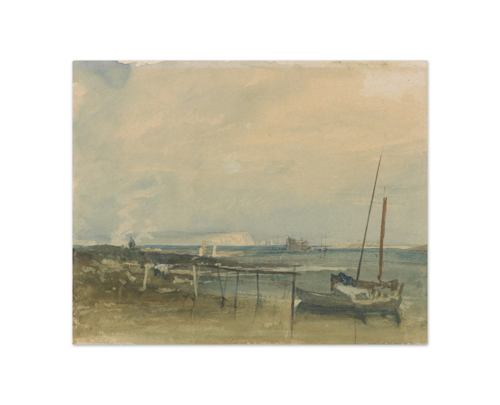 Joseph Mallord William Turner - Coast Scene with White Cliffs and Boats on Shore - Compact / Full Bleed / No Frame