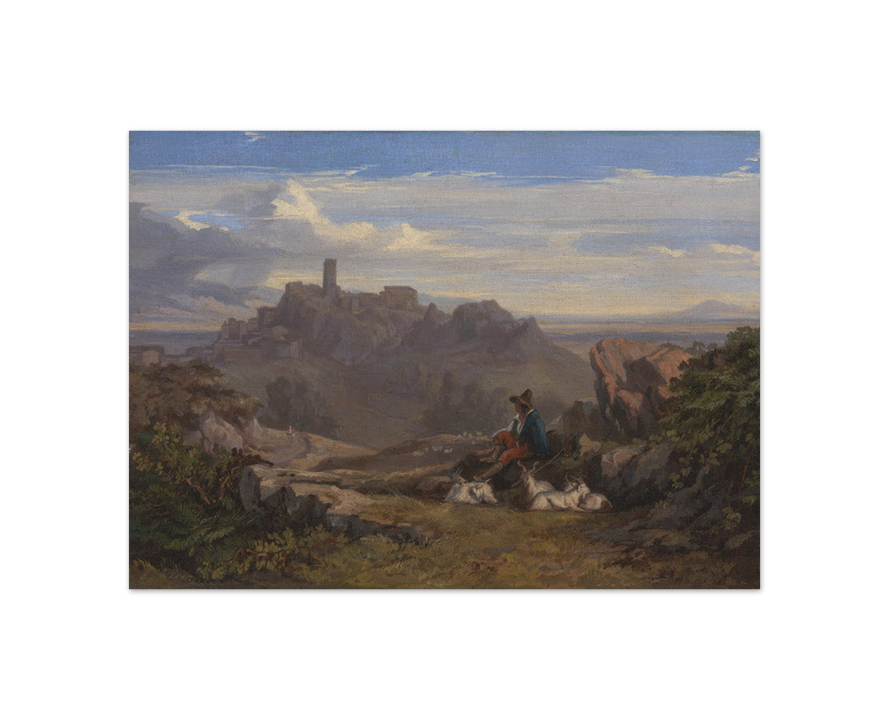 Edward Lear - Landscape with Goatherd - Compact / Full Bleed / No Frame