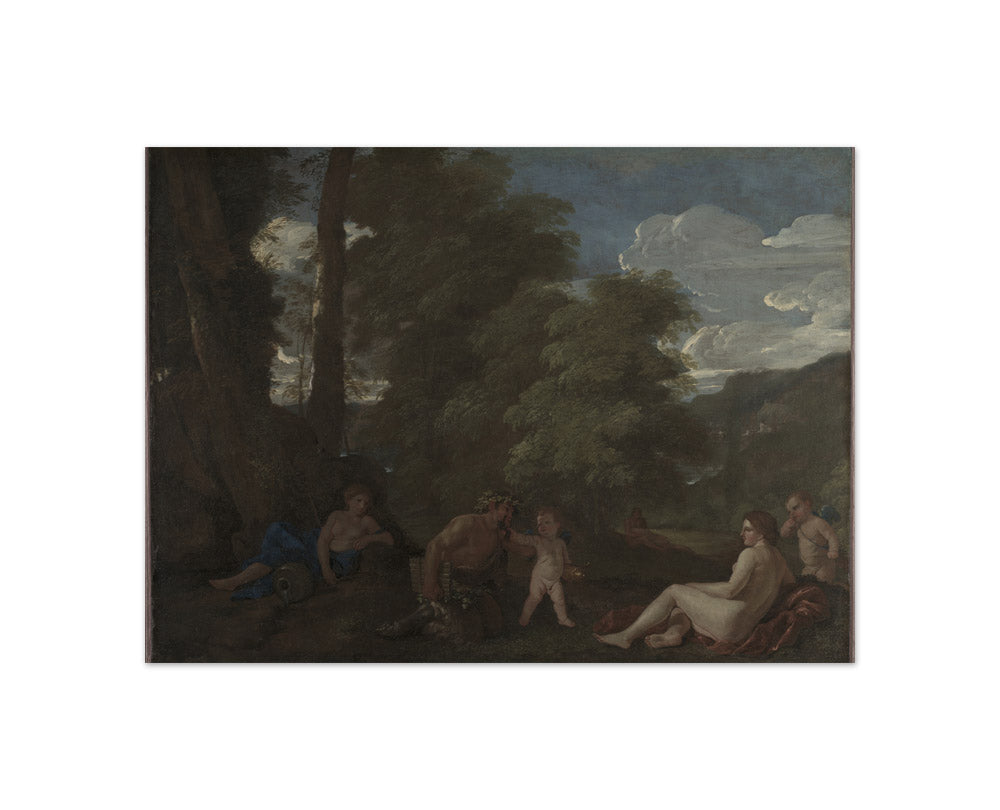 Nicolas Poussin - Nymphs and a Satyr (Amor Vincit Omnia) - Compact / Full Bleed / No Frame