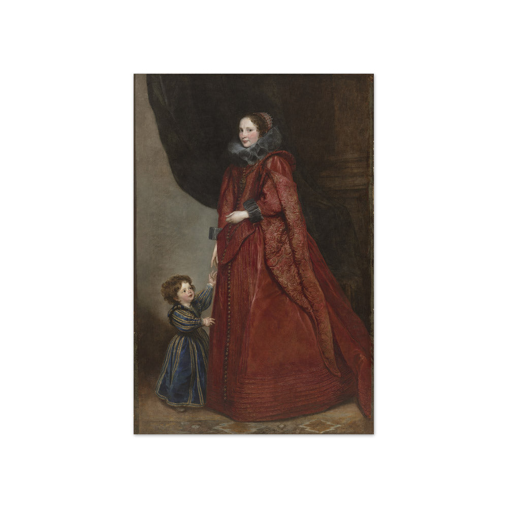 Anthony van Dyck - A Genoese Lady with Her Child - Compact / Full Bleed / No Frame