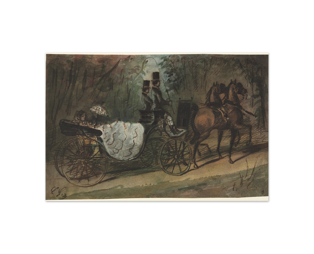 Constantin Guys - Carriage in the Bois de Boulogne - Compact / Full Bleed / No Frame