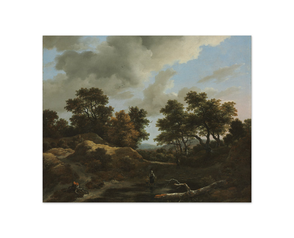 Jacob van Ruisdael - Wooded and Hilly Landscape - Compact / Full Bleed / No Frame