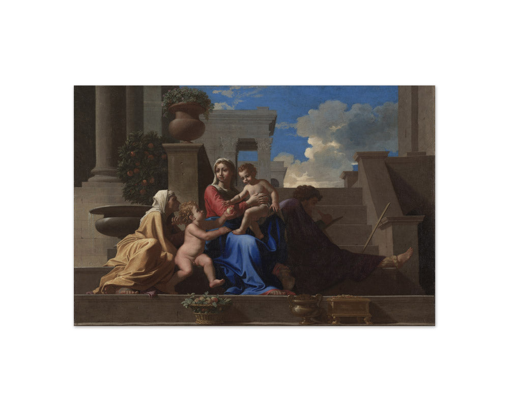 Nicolas Poussin - The Holy Family on the Steps - Compact / Full Bleed / No Frame