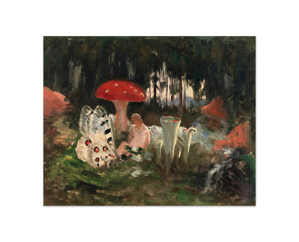 Torsten Wasastjerna - The Princess and a Butterfly Underneath a Fly Agaric - Compact / Full Bleed / No Frame