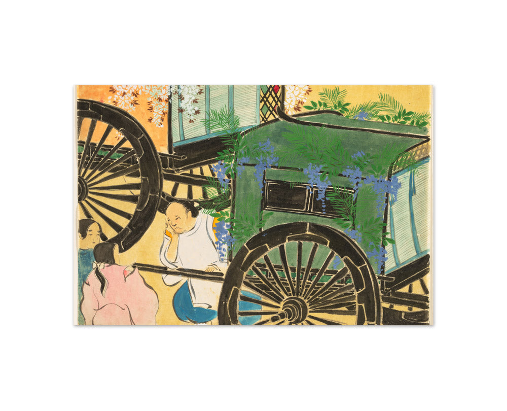 Kamisaka Sekka - Flowers of a Hundred Worlds: Flower-draped Carts - Compact / Full Bleed / No Frame