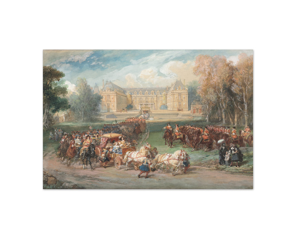 Eugène Louis Lami - Louis XIV Driving his Coach in the Park of Versailles - Compact / Full Bleed / No Frame