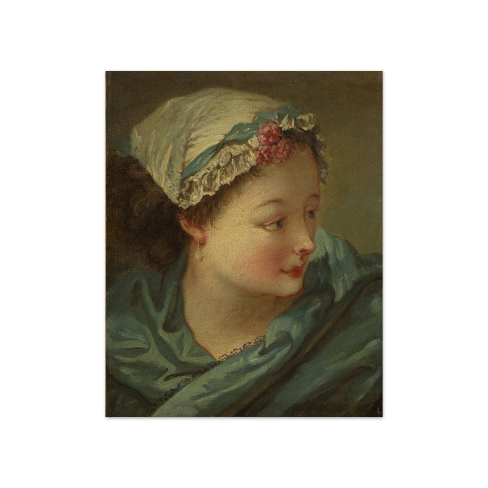François Boucher - Head of a Young Woman - Compact / Full Bleed / No Frame