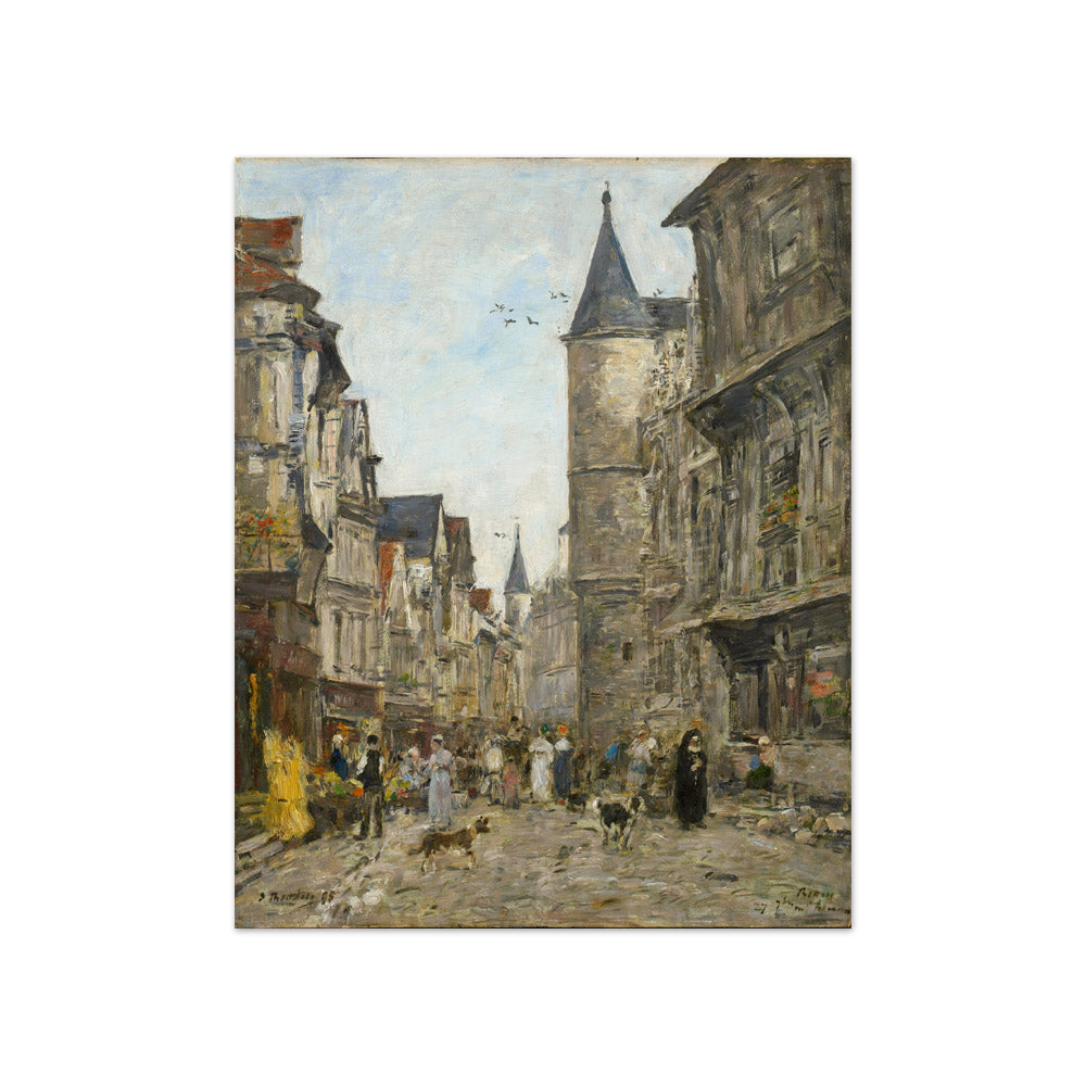 Eugène Boudin - Rue Saint-Romain, Rouen - Compact / Full Bleed / No Frame