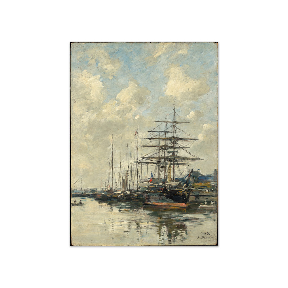 Eugène Boudin - Deauville, the Boat Basin - Compact / Full Bleed / No Frame