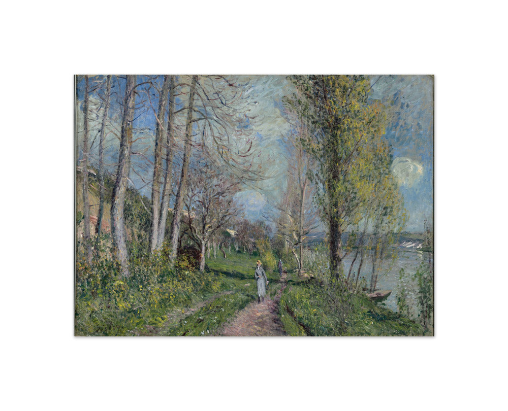 Alfred Sisley - Banks of the Seine at By - Compact / Full Bleed / No Frame