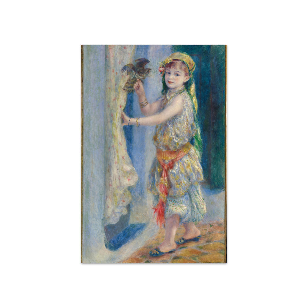 Auguste Renoir - Child with a Bird (Mademoiselle Fleury in Algerian Costume) - Compact / Full Bleed / No Frame