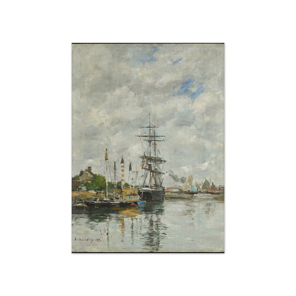 Eugène Boudin - Le Havre, Sailboats in the Port - Compact / Full Bleed / No Frame