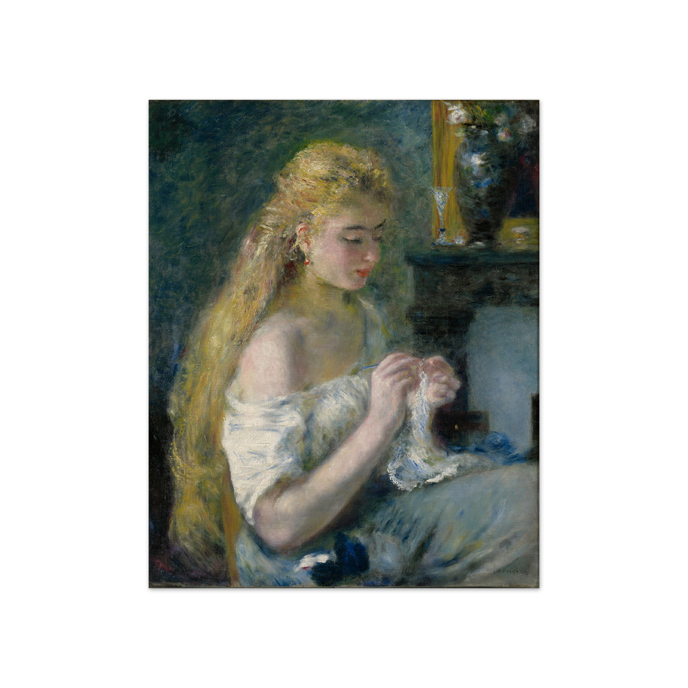 Auguste Renoir - Woman Crocheting - Compact / Full Bleed / No Frame