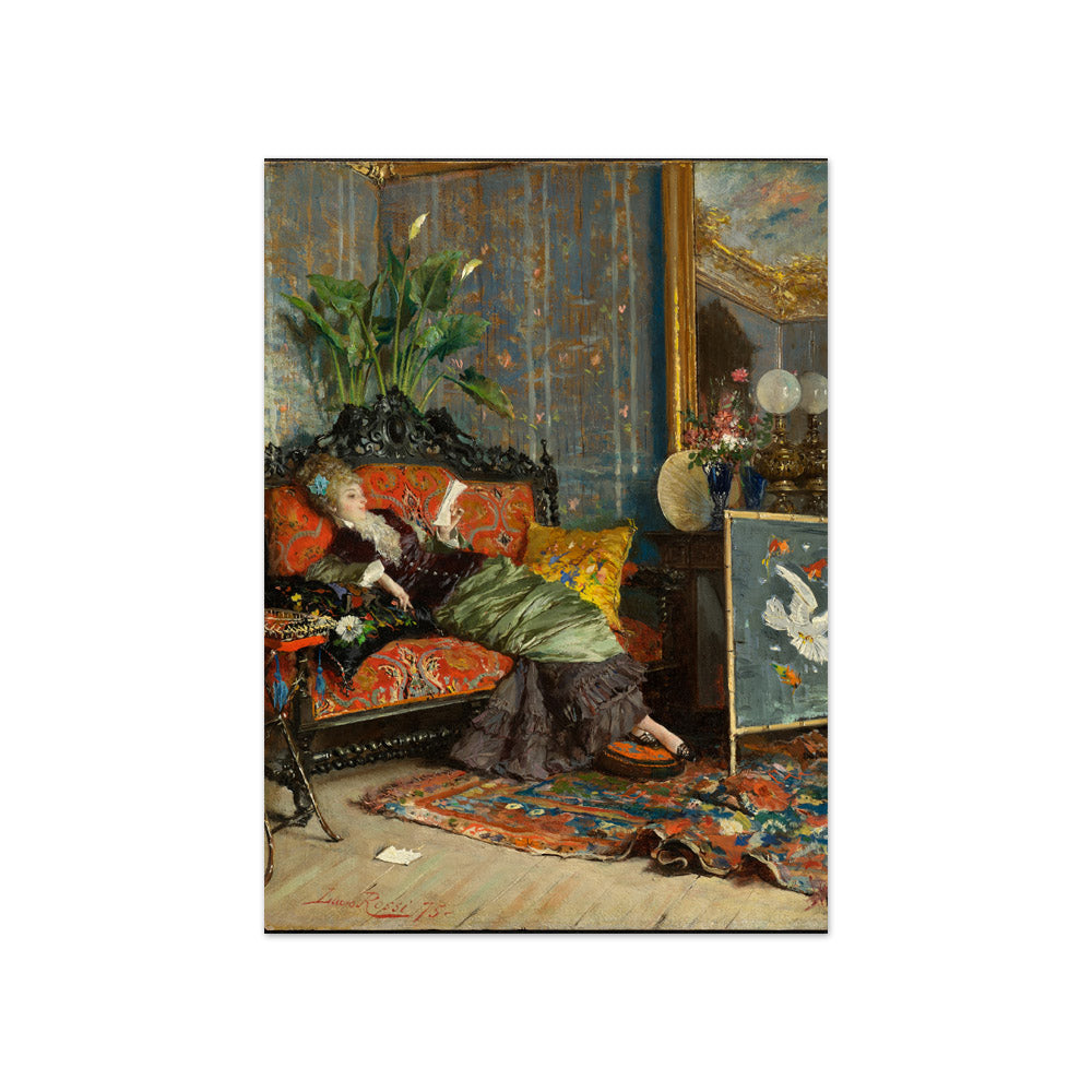 Lucius Rossi - Young Woman Reading - Compact / Full Bleed / No Frame