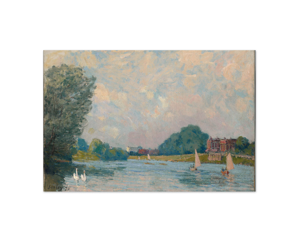 Alfred Sisley - The Thames at Hampton Court - Compact / Full Bleed / No Frame