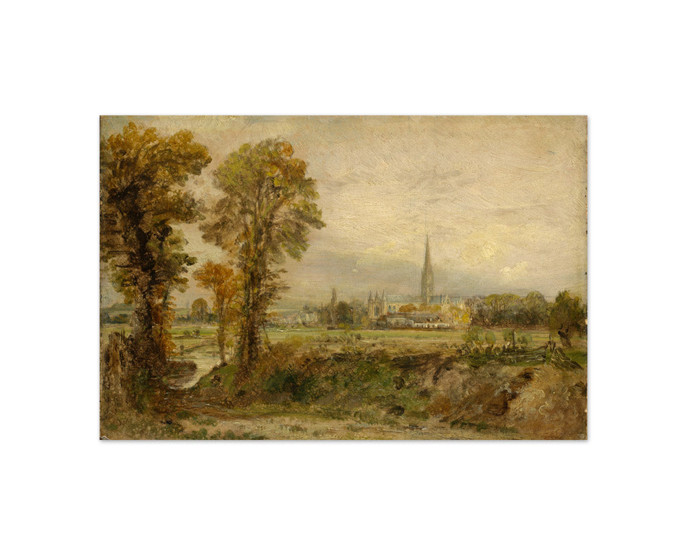 John Constable - Distant View of Salisbury Cathedral - Compact / Full Bleed / No Frame