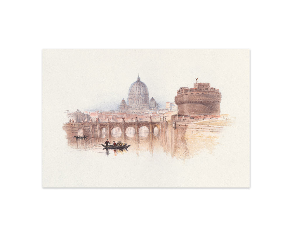 Joseph Mallord William Turner - Rome (Castle of St. Angelo), for Rogers's 'Italy' - Compact / Full Bleed / No Frame