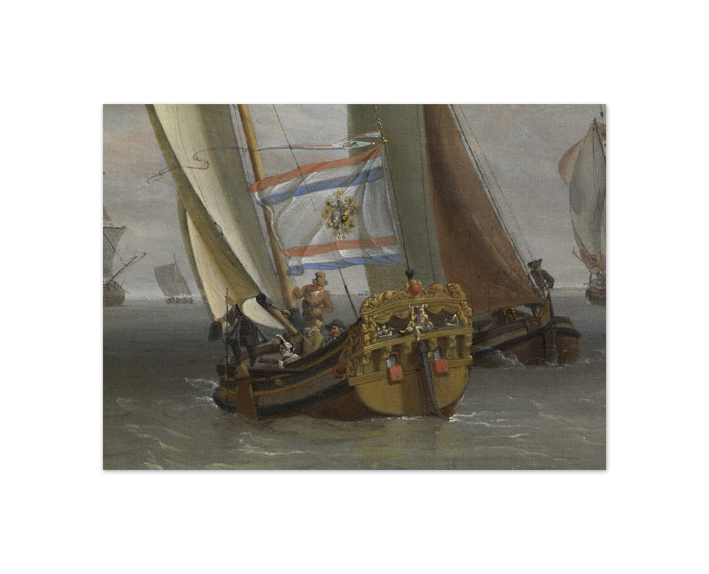 Abraham Storck - Ships on the River IJ in front of the Tollhouse near Amsterdam - Compact / Full Bleed / No Frame