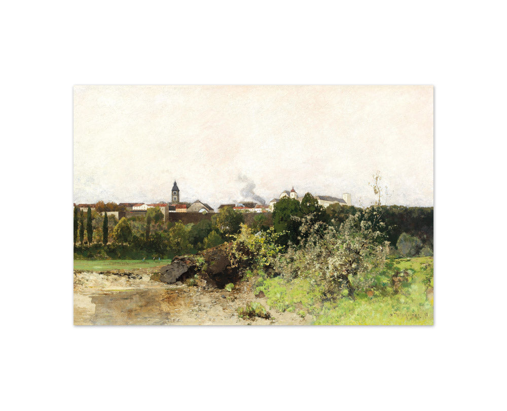 Adolf Gustav Ditscheiner - View of Enns on the Danube - Compact / Full Bleed / No Frame