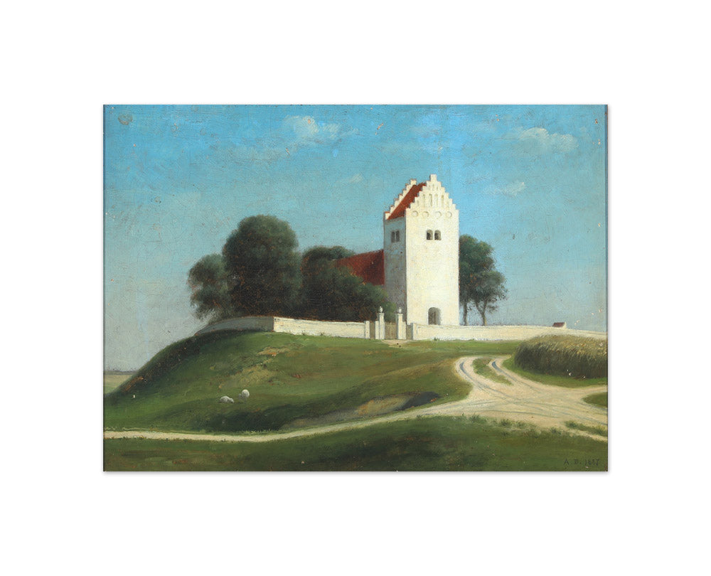 A. Dorph - Parti med Holtug Kirke - Compact / Full Bleed / No Frame