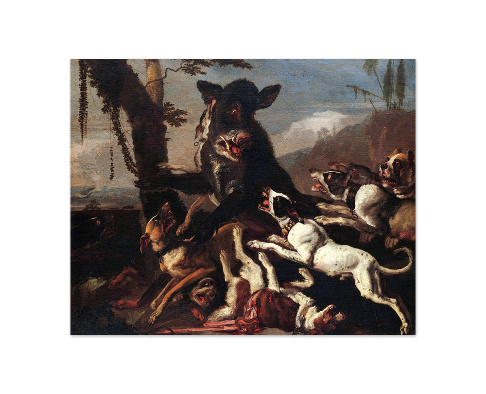 Abraham Daniëlsz. Hondius - Hunting the Wild Boar - Compact / Full Bleed / No Frame