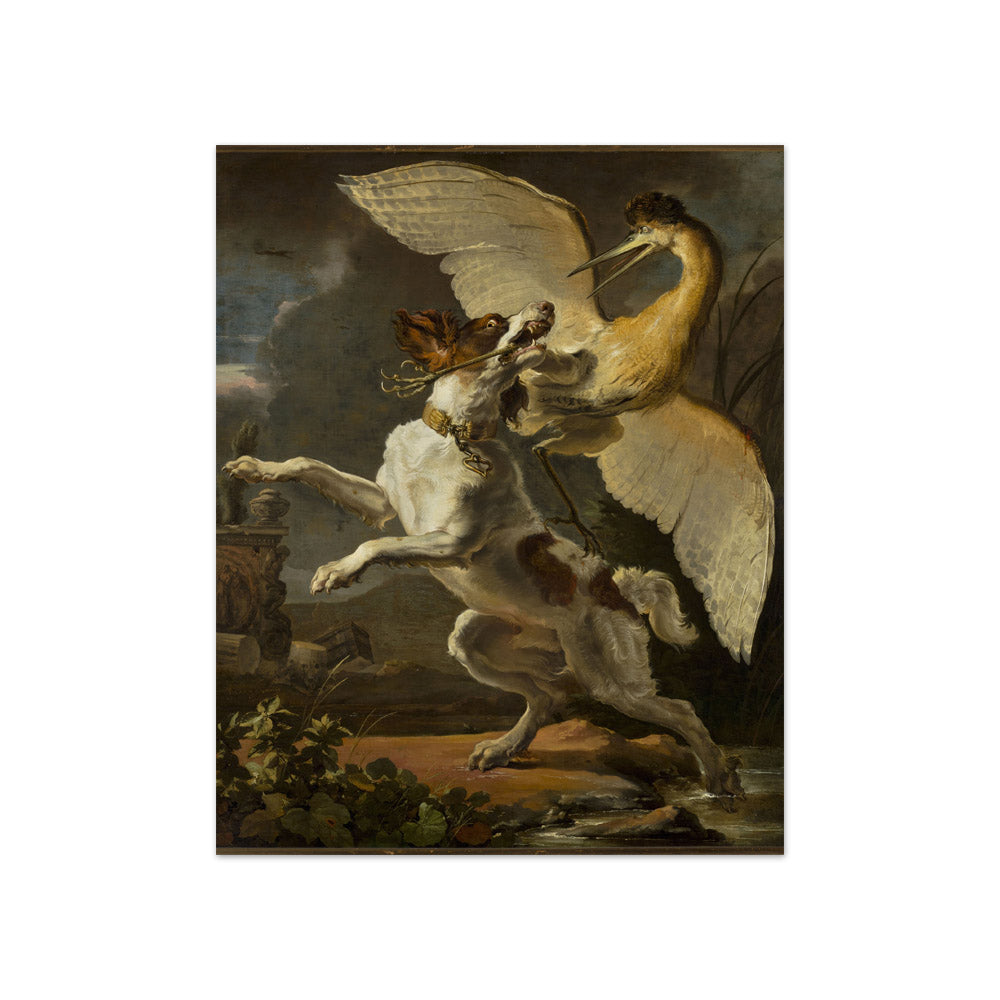 Abraham Daniëlsz. Hondius - Dog Fighting a Heron - Compact / Full Bleed / No Frame