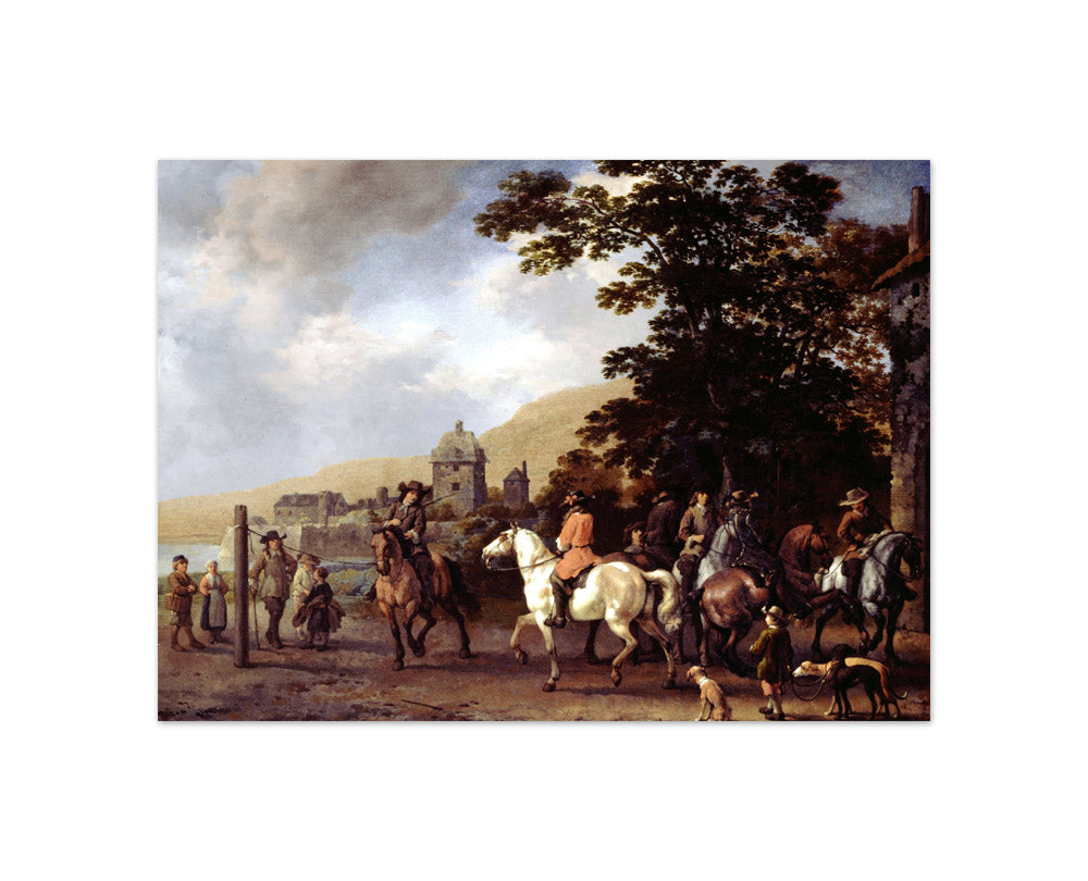Abraham van Calraet - A Riding School in the Open Air - Compact / Full Bleed / No Frame