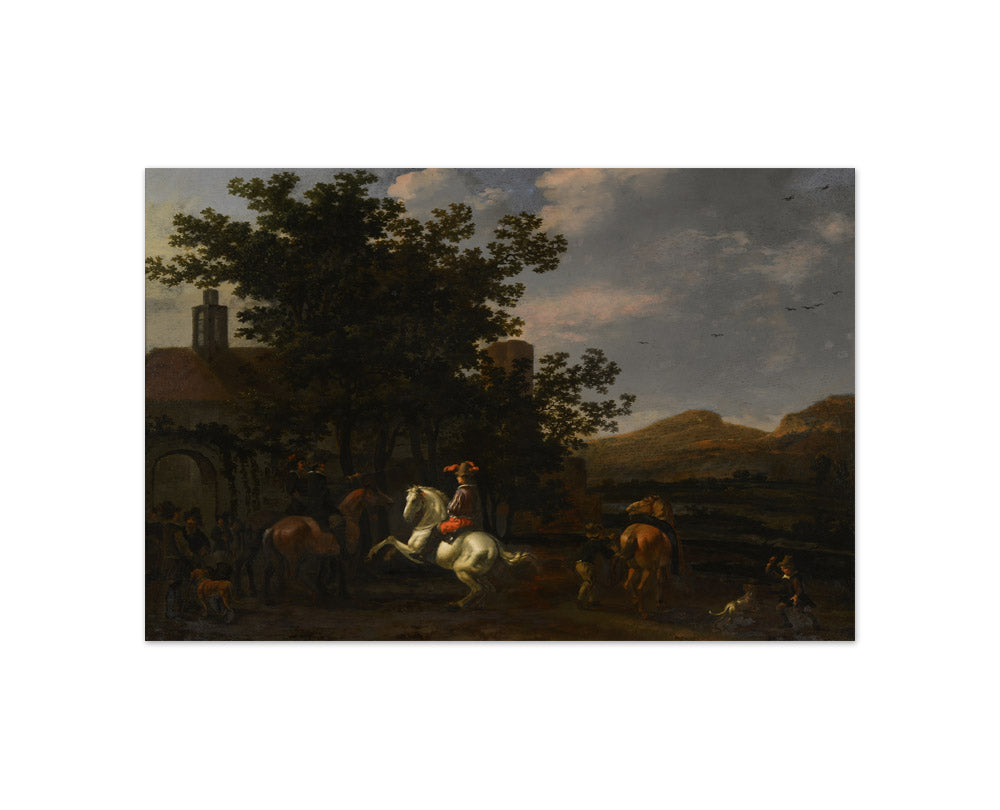Abraham van Calraet - Landscape with Riders - Compact / Full Bleed / No Frame