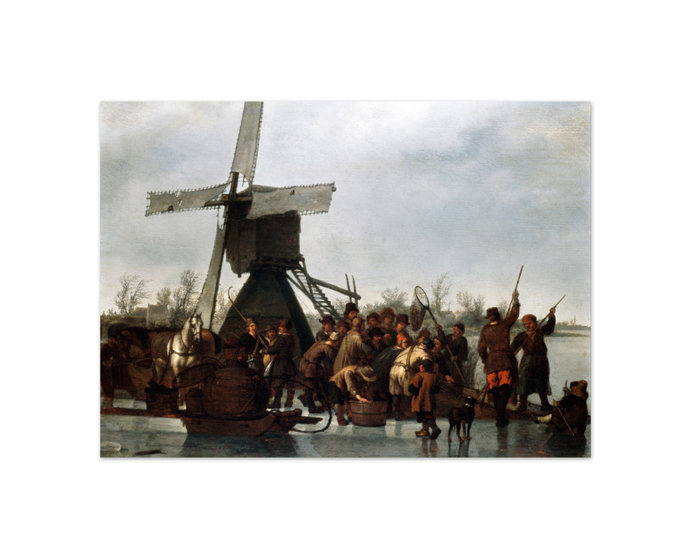 Abraham van Calraet - Fishing on the Ice - Compact / Full Bleed / No Frame