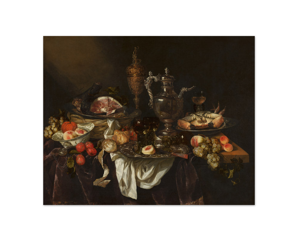 Abraham van Beijeren - Banquet Still Life - Compact / Full Bleed / No Frame
