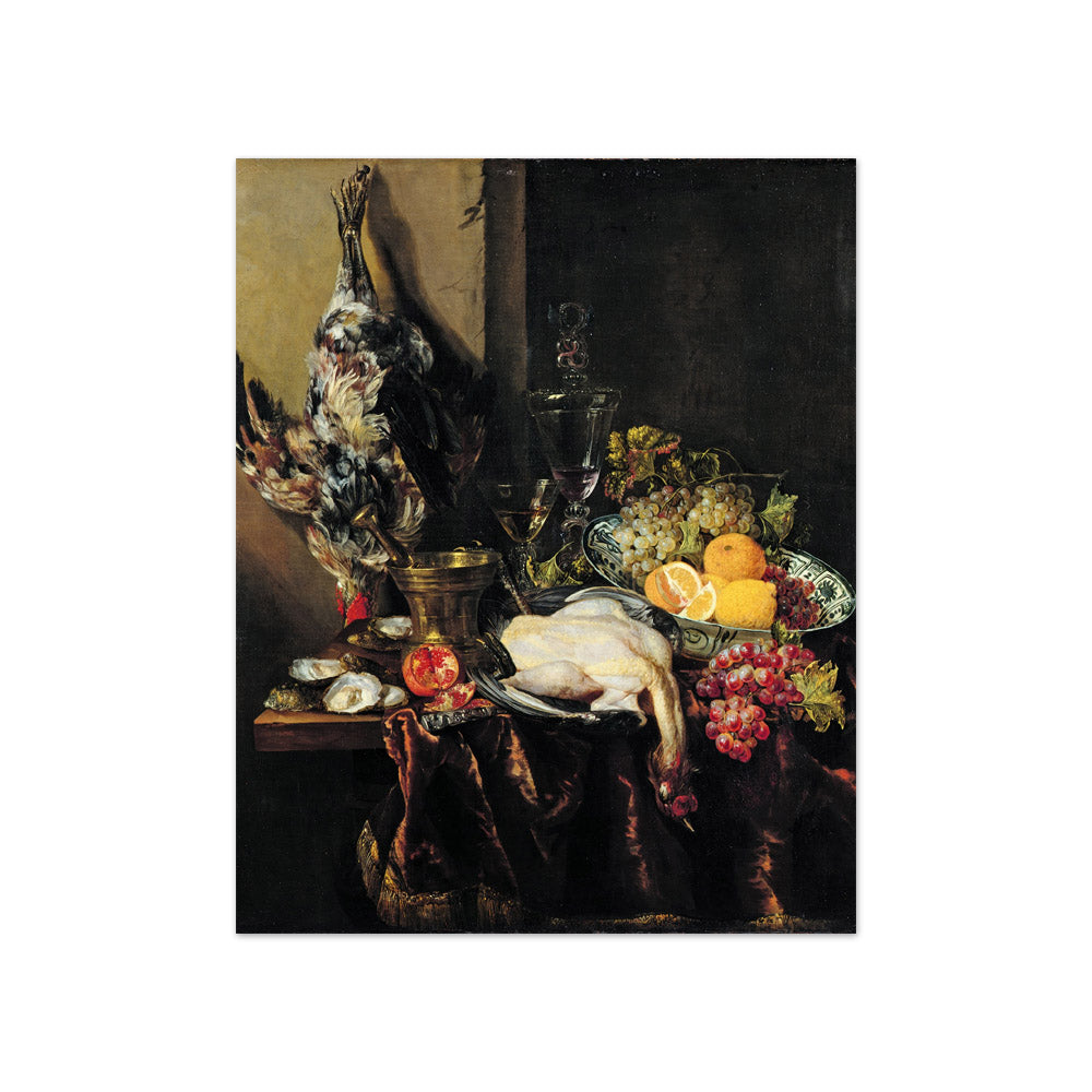 Abraham van Beyeren - Still Life with Fruit and Fowl - Compact / Full Bleed / No Frame